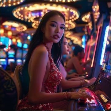 warna sgp live dealer blackjack table with real dealer and card shoe